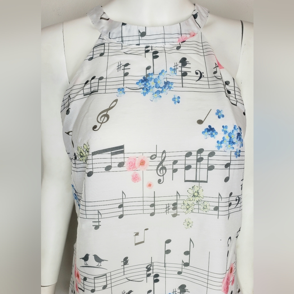 Musical Note Print Women's Top - Picture 2 of 9